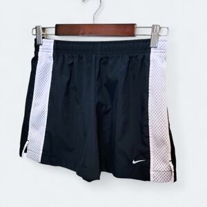Nike Dri Fit Soccer Shorts Black with white side panels Size XS